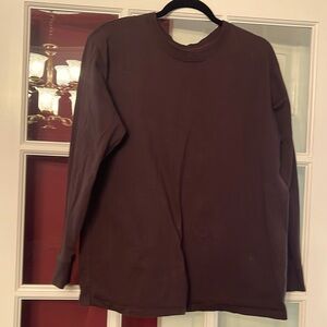 Lululemon All yours heavyweight, long sleeve shirt espresso, size 10